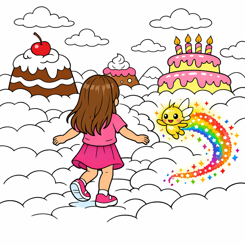 Sample printable colouring page from a Toonietots Adventure Pack